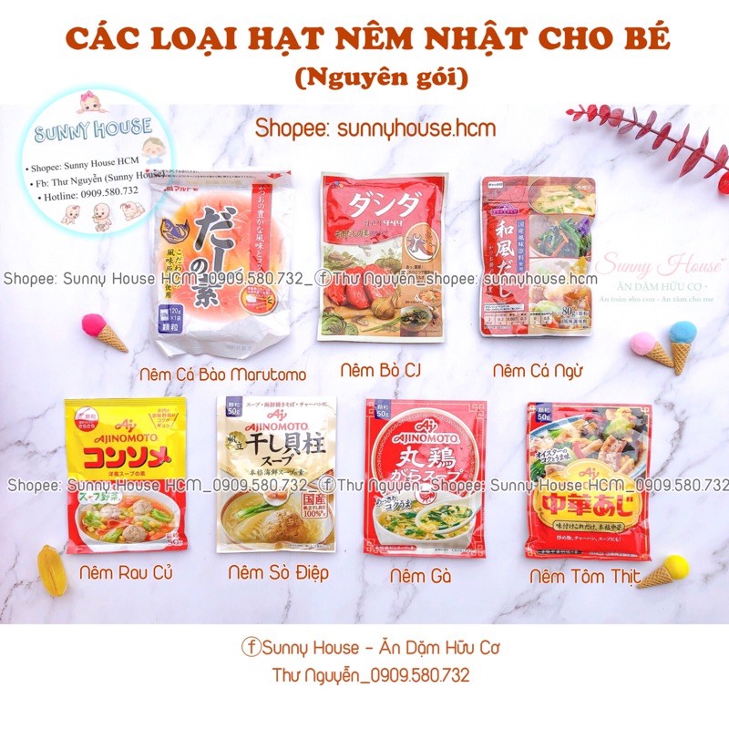 Hạt Nêm Nhật Các Loại Cho Bé