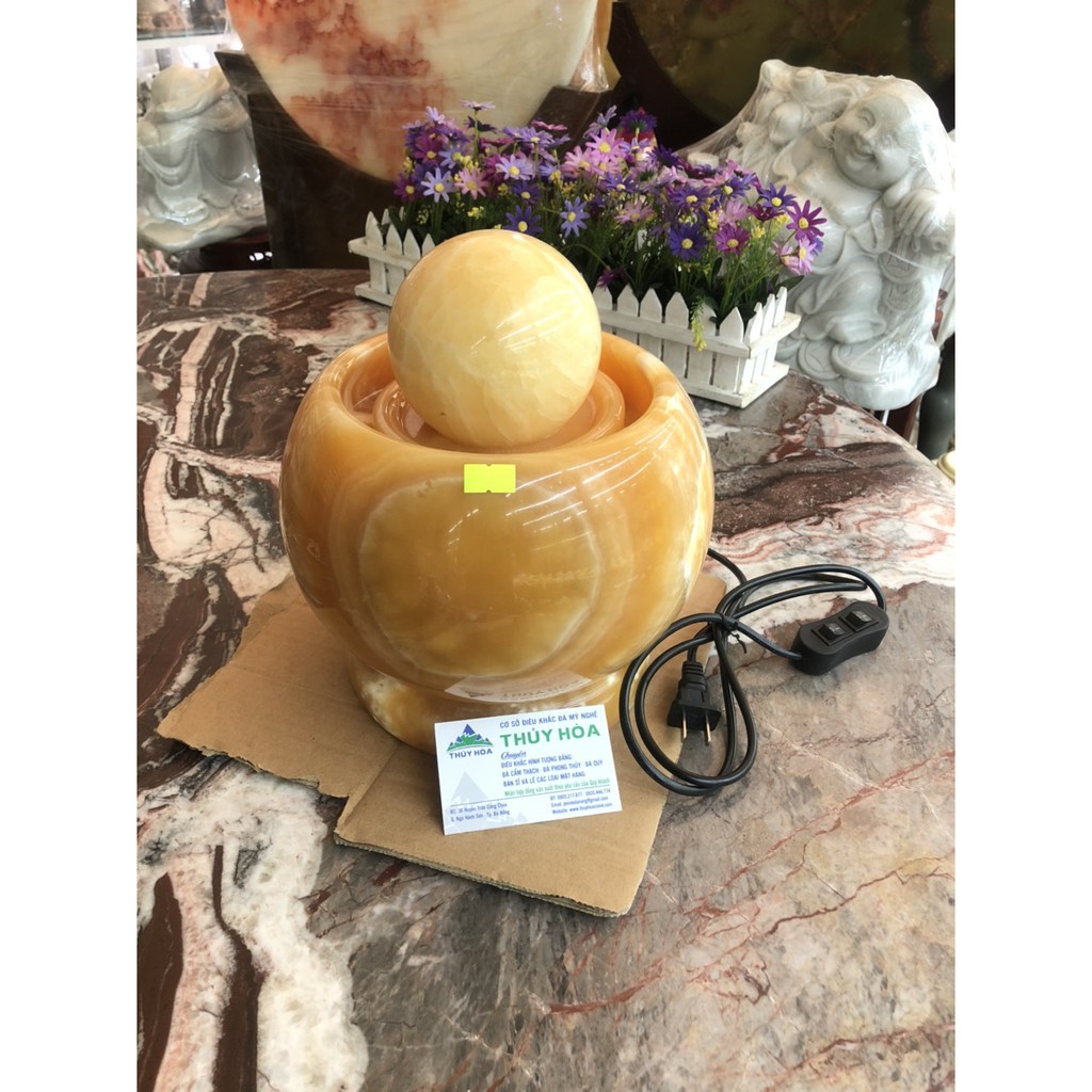 Thác nước phong thủy luân hồi đá ngọc hoàng long - Cao 25 cm