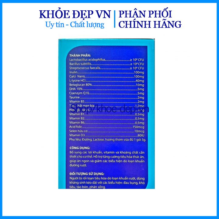 Men tiêu hóa vi sinh đường ruột Biolactomin Gold cân bằng hệ vi sinh, hỗ trợ rối loạn tiêu hóa, giúp ăn ngon – Hộp 30g