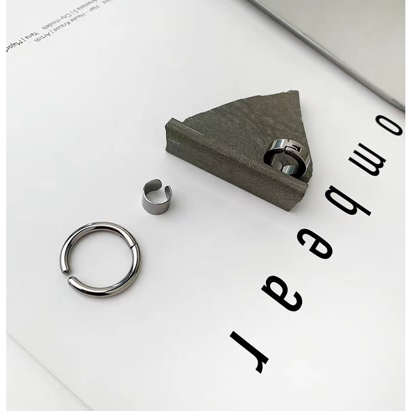 Set Ba Khuyên Kẹp Tai Phong Cách hip hop Thời Trang retro Cá Tính Cho Nam Và Nữ