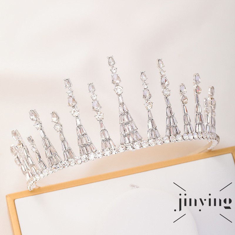 GETNOIVAS Vương Miện Đính Kim Cương Giả Thiết Kế Sang Trọng Cho Cô Dâu