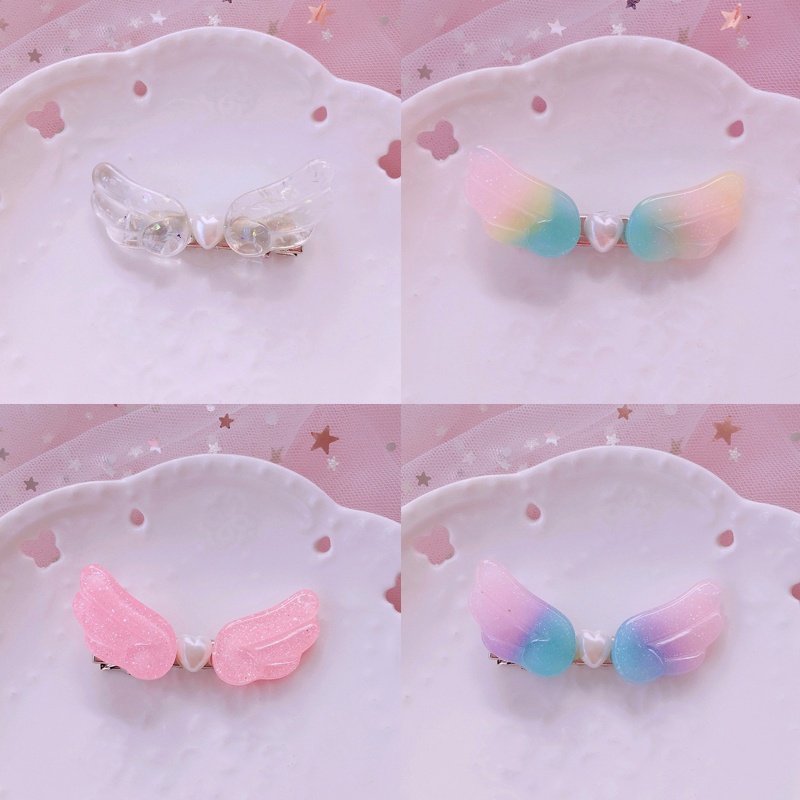 Kẹp Tóc Hình Đôi Cánh Đính Ngọc Trai Phong Cách Lolita