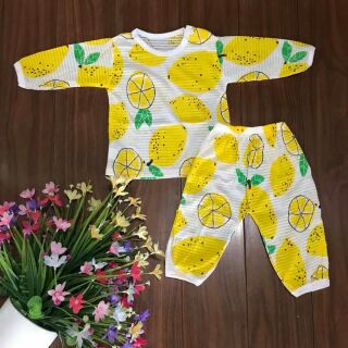 Combo 5 bộ cotton giấy cho bé gái 9kg.