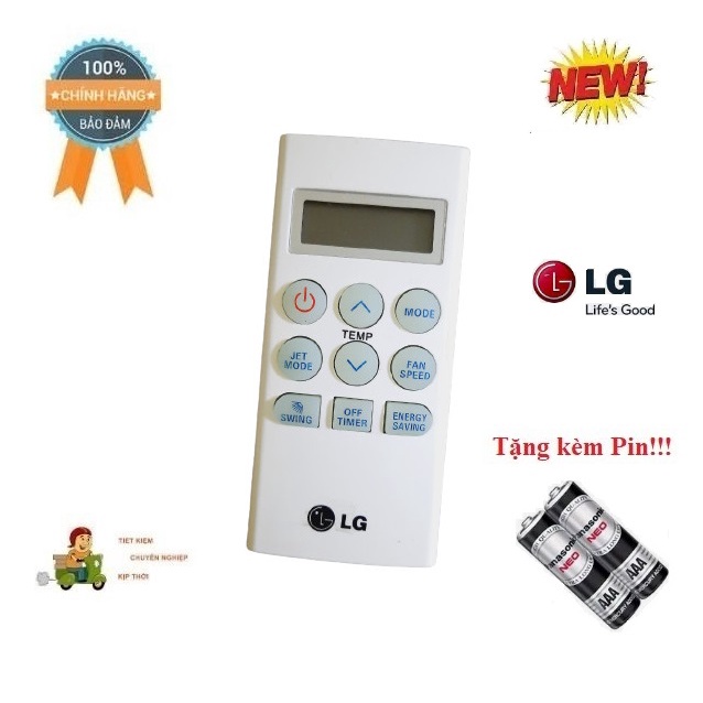 Remote Điều khiển điều hòa LG 1&amp;2 chiều Inverter- Hàng chính hãng  mới 100% Tặng kèm Pin