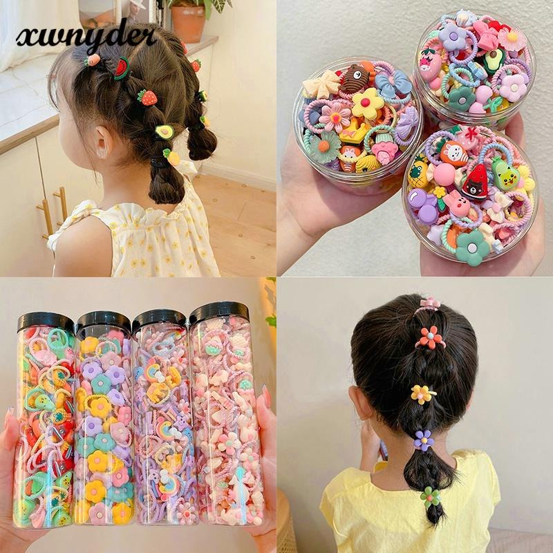 Set 40 / 20 Dây Buộc Tóc Nhiều Kiểu Dáng Dễ Thương Cho Bé