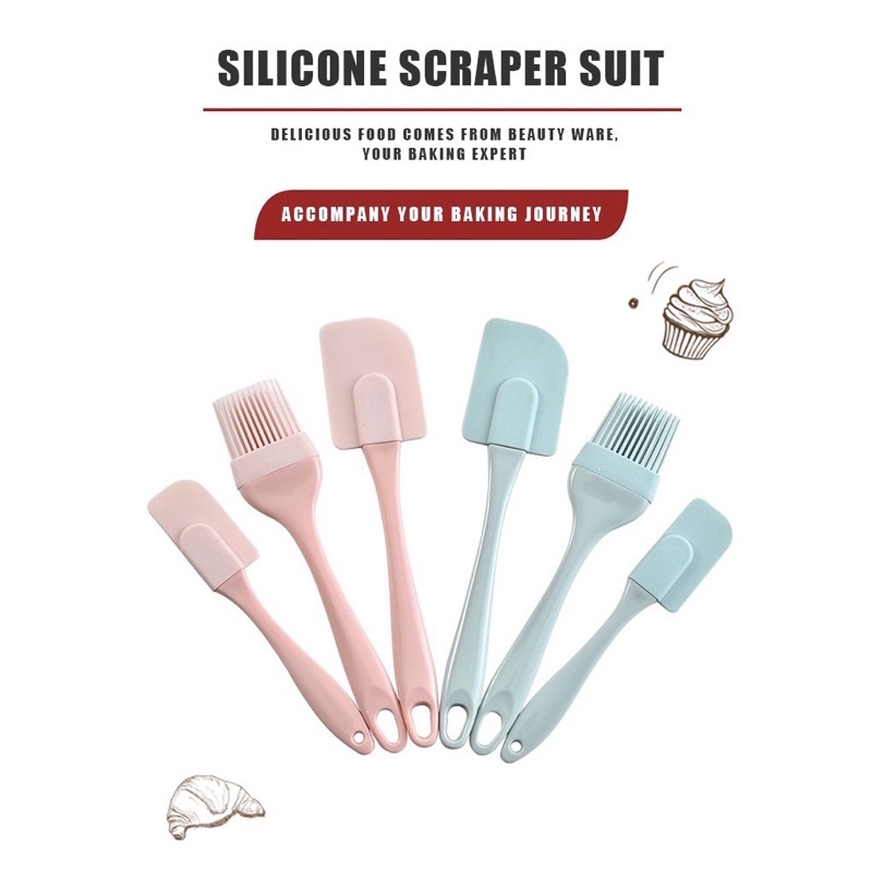 [GIẢM 40%] Set 3 Dụng Cụ Làm Bánh Silicon Chịu Nhiệt Tốt