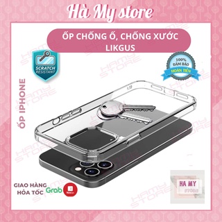 Ốp lưng Likgus trong suốt, chống ố, ngả mầu, chống sốc sường dẻo giành cho IP