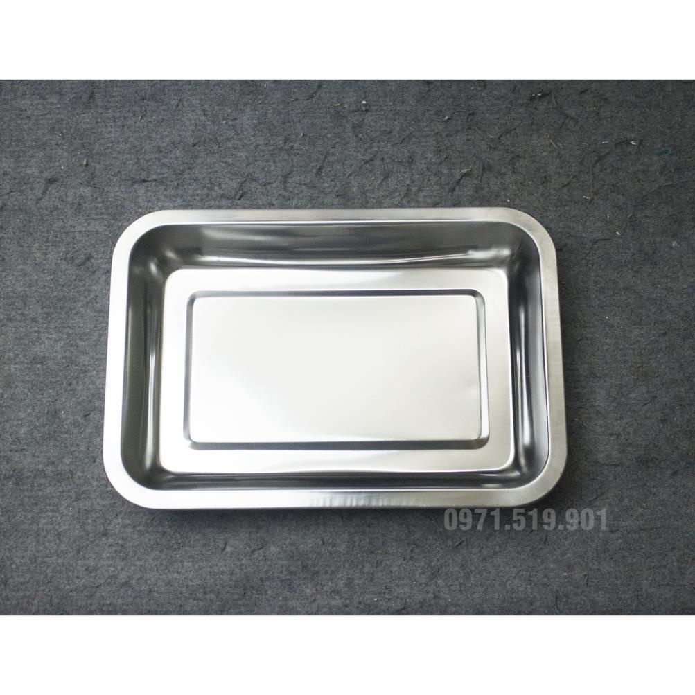 (HÀNG ĐẸP) Khay inox cao cấp nhiều kích thước