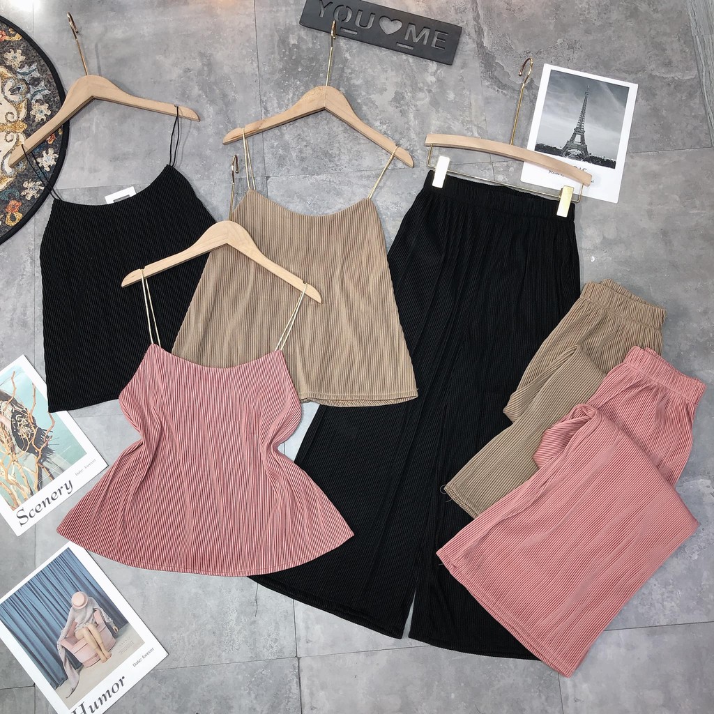 Sét áo 2 dây tăm quần ống rộng 3 sizee(kèm ảnh thật,video) | BigBuy360 - bigbuy360.vn