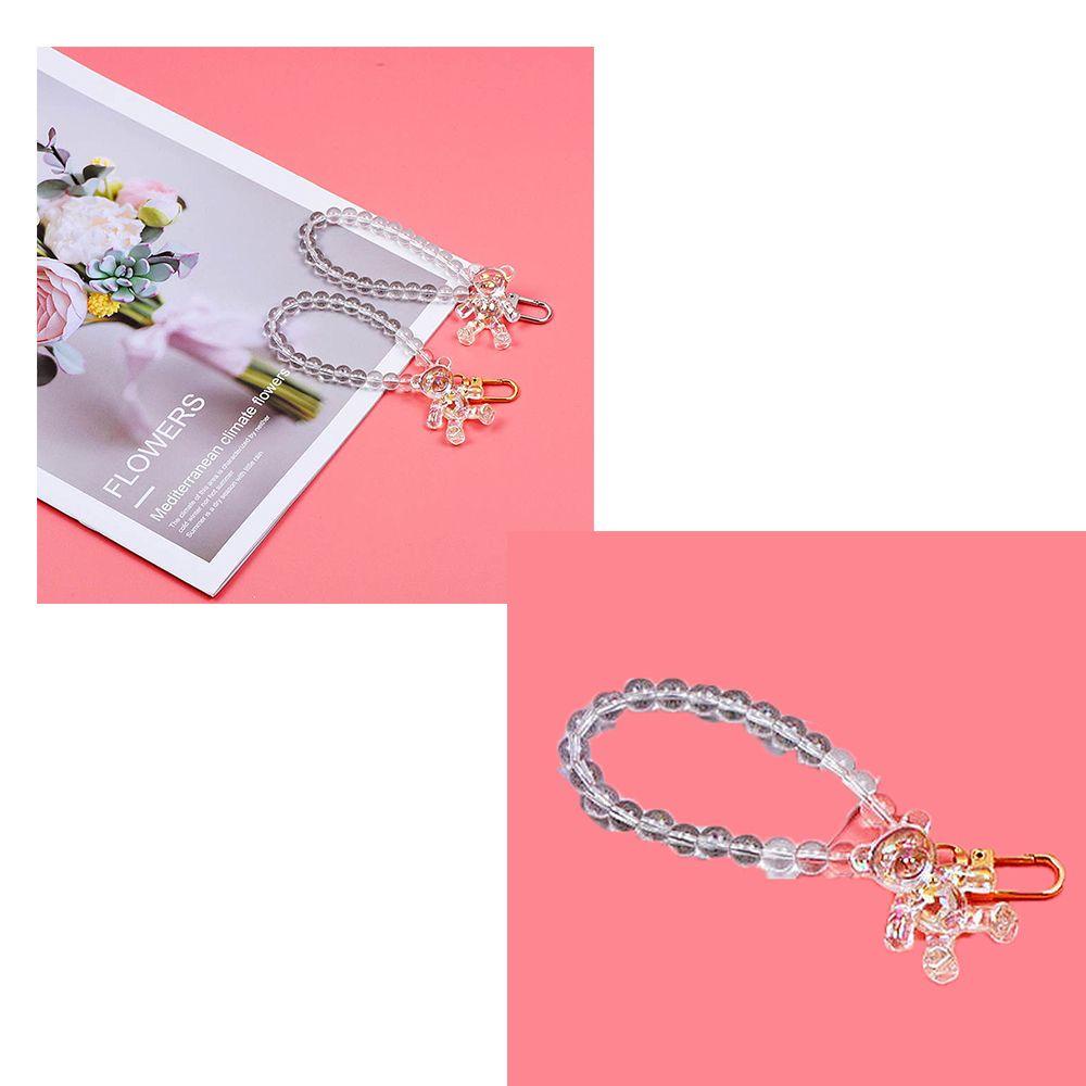 LANFY Dây Xỏ Hạt Tự Làm Trang Sức / Thẻ / Móc Khóa Hình Gấu Nhỏ Xinh Xắn