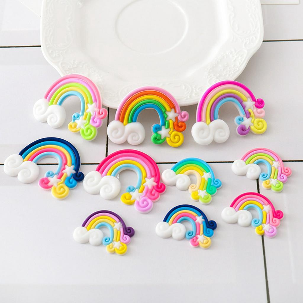 EPOCH Set 10 Miếng Dán Trang Trí Hình Cầu Vồng Xinh Xắn