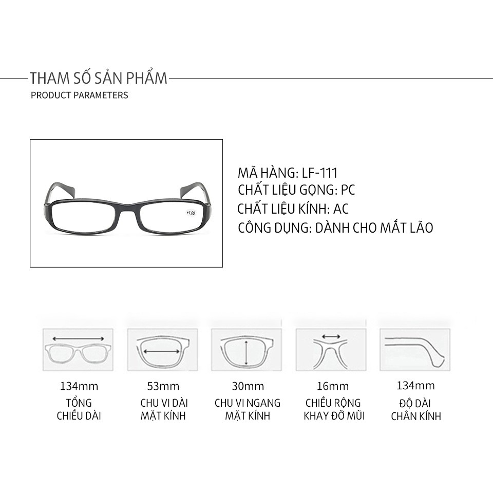 Kính đọc sách lão thị viễn thị LF-111