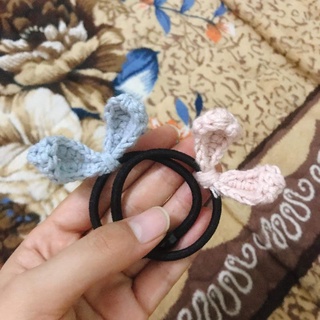 Buộc tóc tai thỏ bằng len🐰🐰🐰