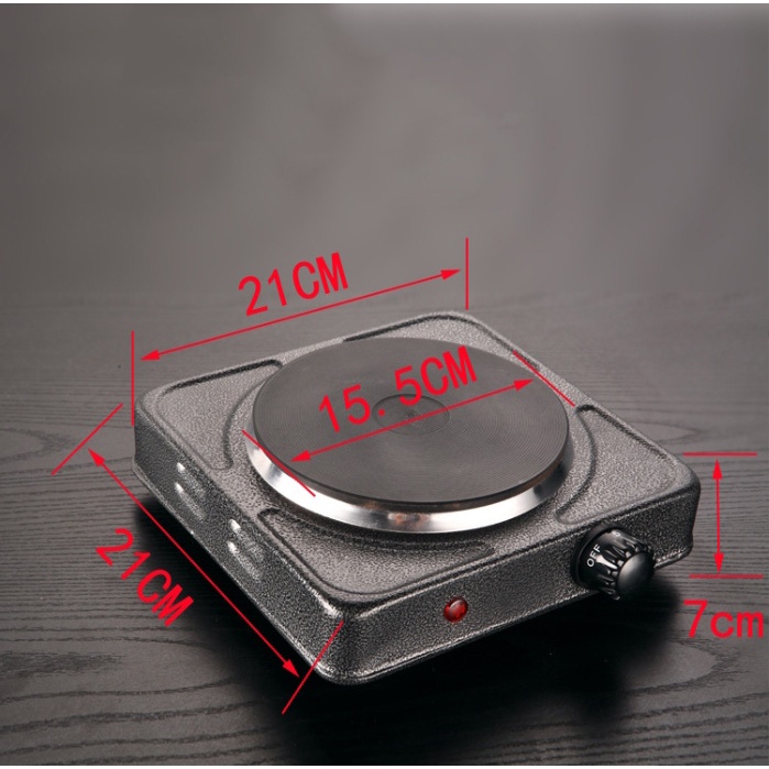 BẾP ĐIỆN MINI 1000W KHÔNG KÉN NỒI CNZIDEL ĐƯỜNG KÍNH MẶT BẾP 15CM