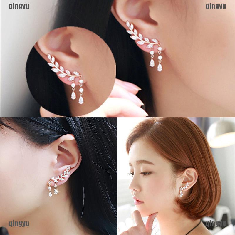 Bông Tai Hình Chiếc Lá Thời Trang Cho Nữ