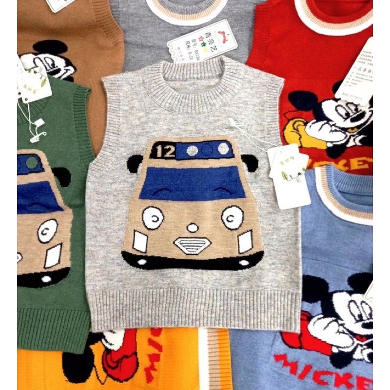 Áo gile len Quảng Châu mềm mịn cho bé trai