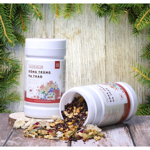 TRÀ HOA NGŨ CỐC ĐÔNG TRÙNG HẠ THẢO- GIẢM CÂN, ĐẸP DA, THANH LỌC CƠ THỂ,TĂNG ĐỀ KHÁNG - HỘP 500gram