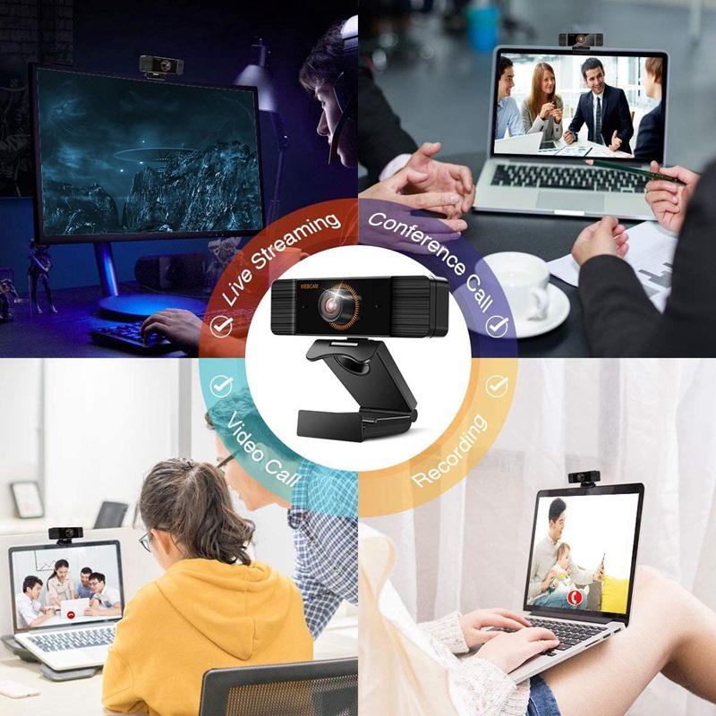 Webcam 1080p Tích Hợp Micro Xoay 360 Độ Cho Pc Laptop | BigBuy360 - bigbuy360.vn