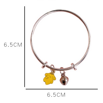 SANRIO Vòng Đeo Tay Gắn Chuông Họa Tiết Hoạt Hình Melody Kuromi Hello Kitty Dễ Thương Cho Nữ