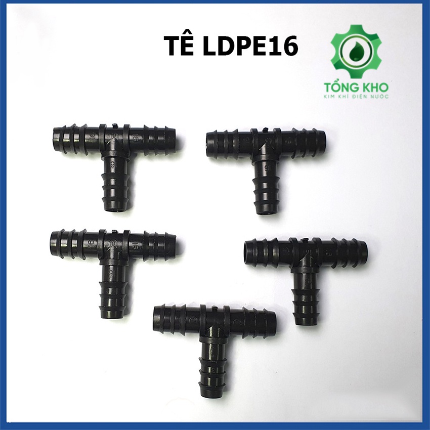 Tê chia ống LDPE 16  bền bỉ - Thiết bị tưới nối đường ống 16mm tiện ích  - Tổng kho kim điện nước