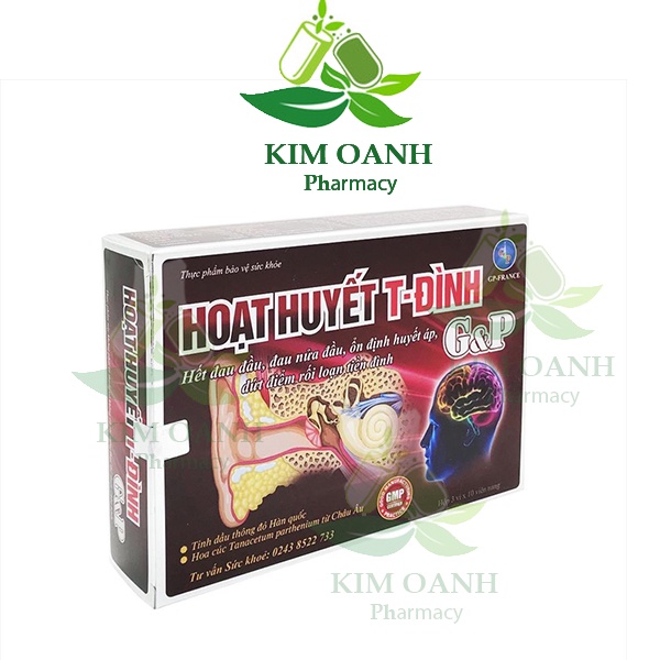 Hoạt huyết tiền đình G&P - Hoạt huyết t đình giúp tăng cường tuần hoàn máu lên não, giảm rối loạn tiền đình