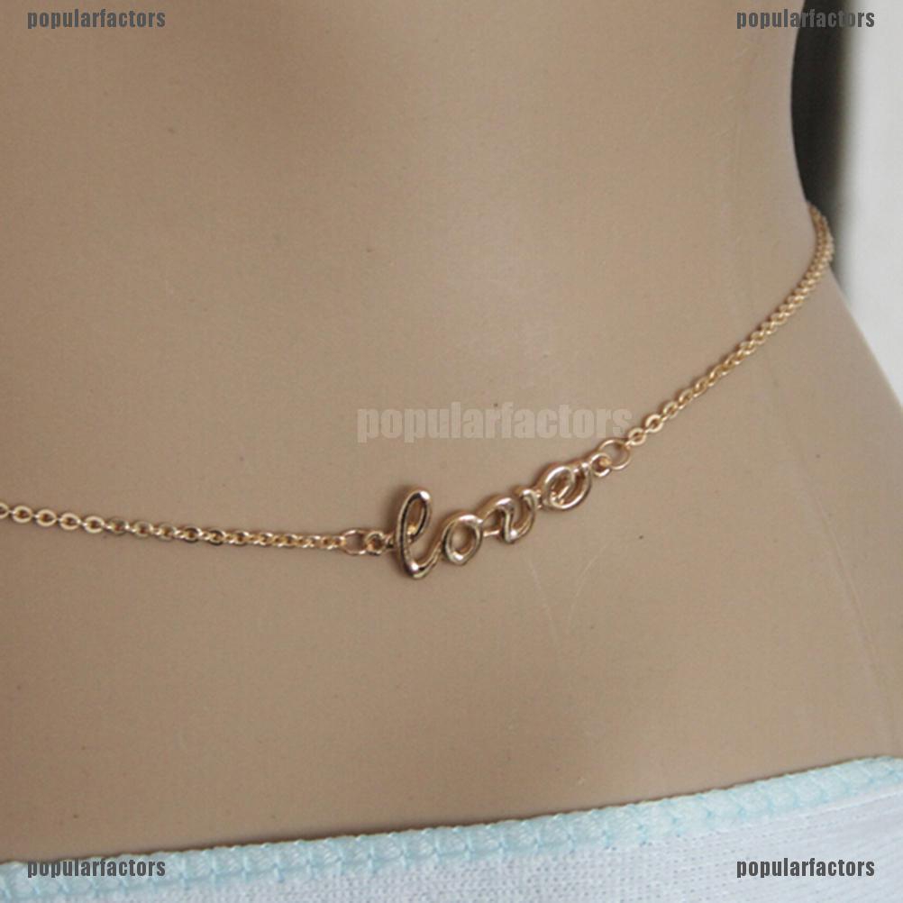 Dây Đeo Hông Mạ Vàng 18k In Chữ LOVE Độc Đáo