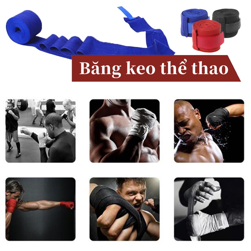 ( 1 cặp 5M) Băng Đa Boxing Co Dản Cuốn Tay,Băng Quấn Tay Đấm Bốc Võ Thuật,Dây quấn tay cao