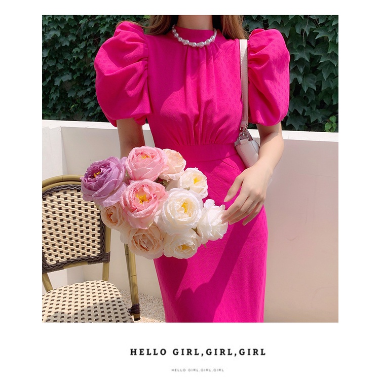 (SAN)ĐẦM TAY BỒNG HỞ LƯNG HỒNG CÁNH SEN DỰ TIẾC ĐI BIỂN DẠO PHỐ XINH XẮN HÀNG QUẢNG CHÂU CHUẨN PHOM CHẤT