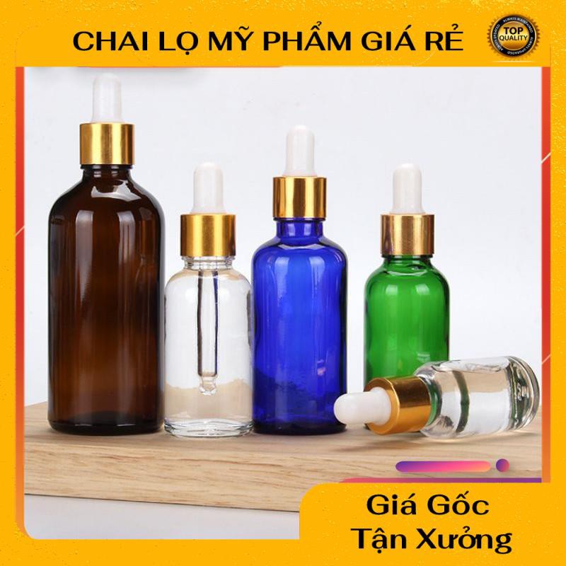 Lọ Chiết Serum ❤ RẺ VÔ ĐỊCH ❤ [5ml,10ml] Lọ đựng tinh dầu bóp giọt khoen vàng chiết serum , phụ kiện du lịch