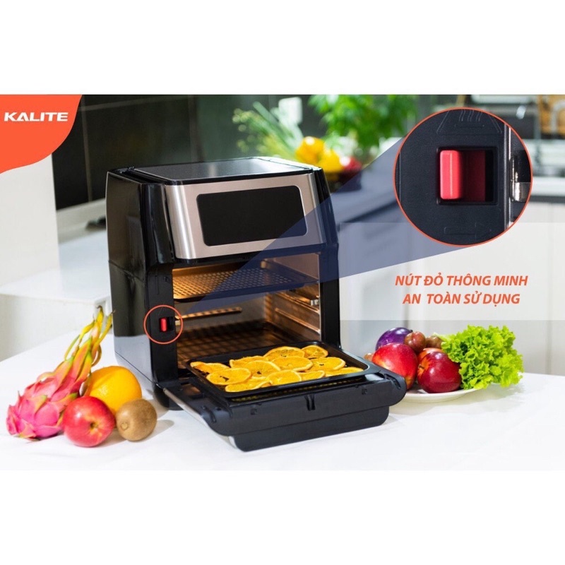 Nồi chiên không dầu Kalite Q10 đa năng, dung tích 10L, bảo hành 24 tháng - hàng chính hãng