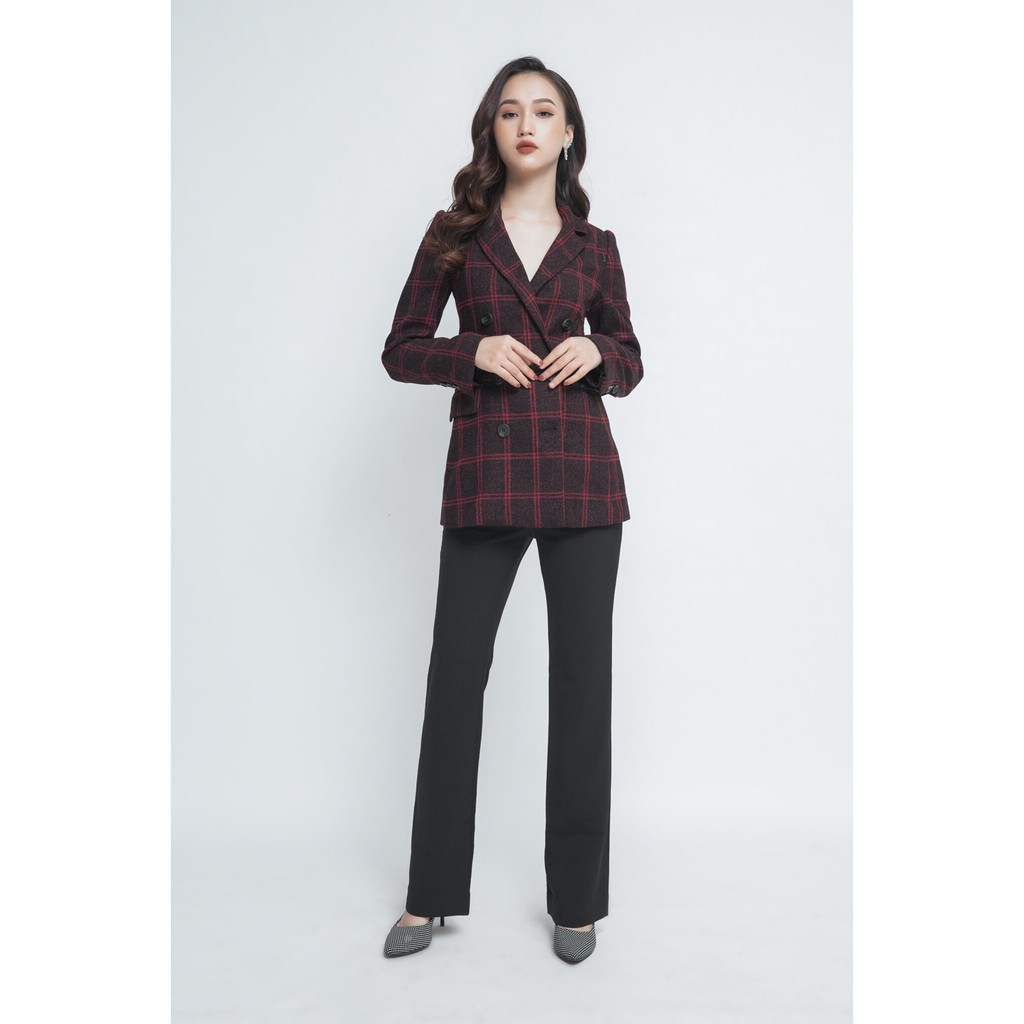 [Mã WABRT44 giảm 12% đơn 250K] Áo Vest dạ họa tiết kẻ nữ IVY moda MS 67M3948