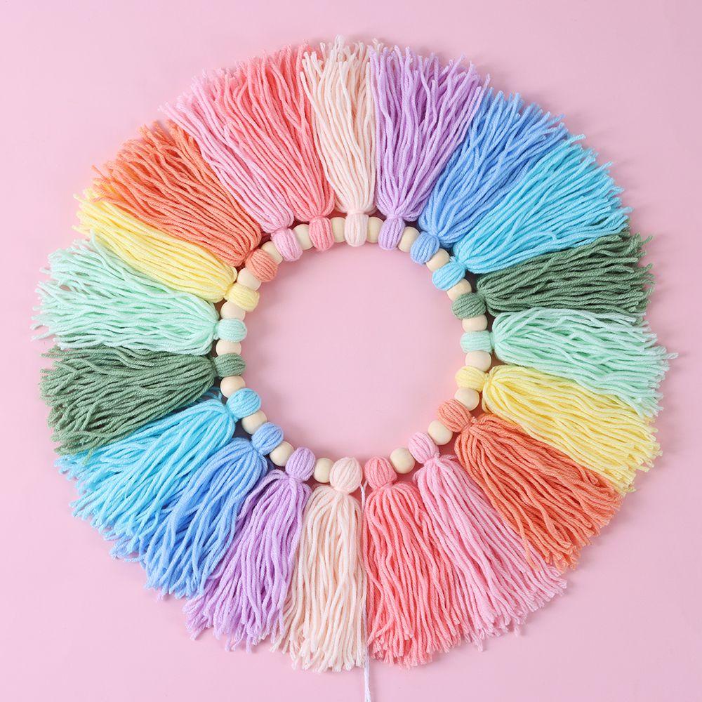 Chuỗi Hạt Gỗ Tua Rua Treo Tường Trang Trí Phòng Khách