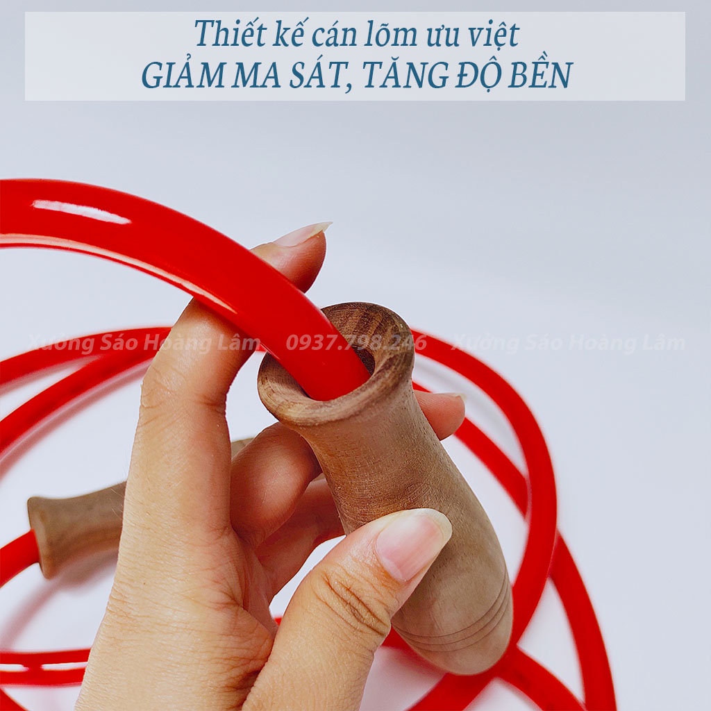 Dây Nhảy thể lực võ thuật Boxing, muay Thái... dài 2.8m, dây nhảy tập thể dục giảm cân tập Gym cán gỗ cao cấp siêu bền