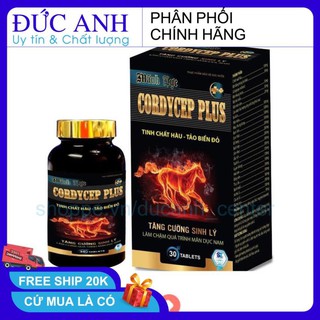 Tinh chất Hàu biển Tảo biển đỏ Cordycep Plus Đen tăng cường sinh lý nam, bổ thận tráng dương - Hộp 30 viên