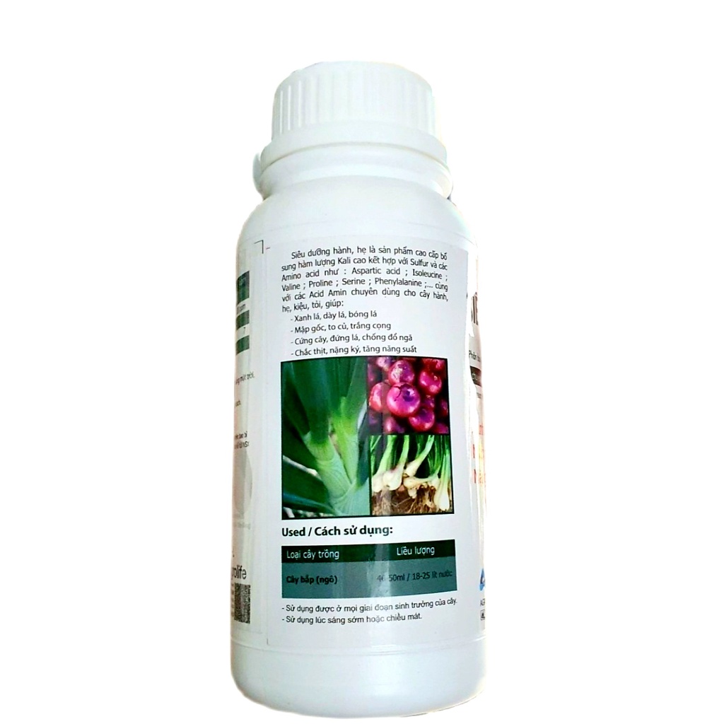 SIÊU DƯỠNG HÀNH, HẸ  Phân bón AGRIBIO - 15 PLUS-L