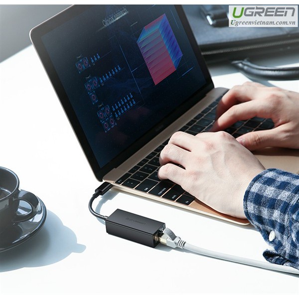 Cáp USB Type-C to Lan 10/100/1000Mbps chính hãng Ugreen 50307 cao cấp