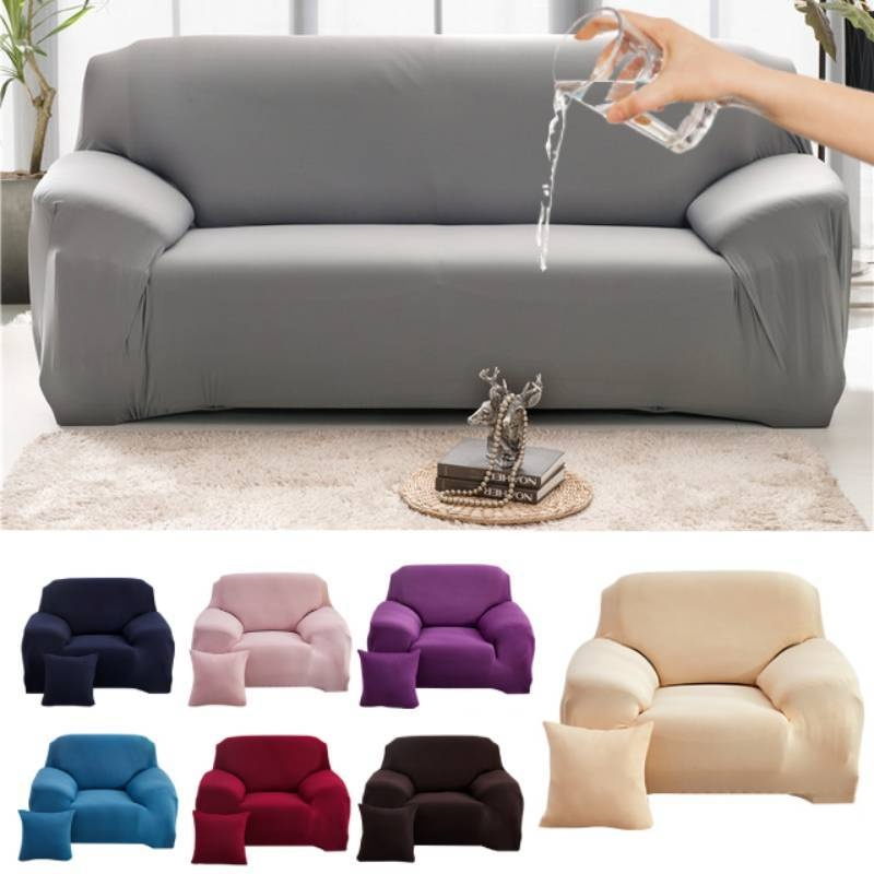 Vỏ Bọc Ghế Sofa 1 / 2 / 3 / 4 Chỗ Ngồi Hình Chữ L Chống Trượt Không Thấm Nước Co Giãn