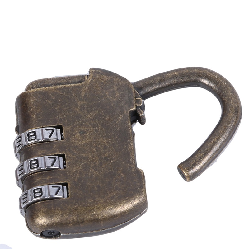 Alloy Password Locks Vintage Antique Old Style Jewelry Chest Box Code Password Lock Padlock Small
