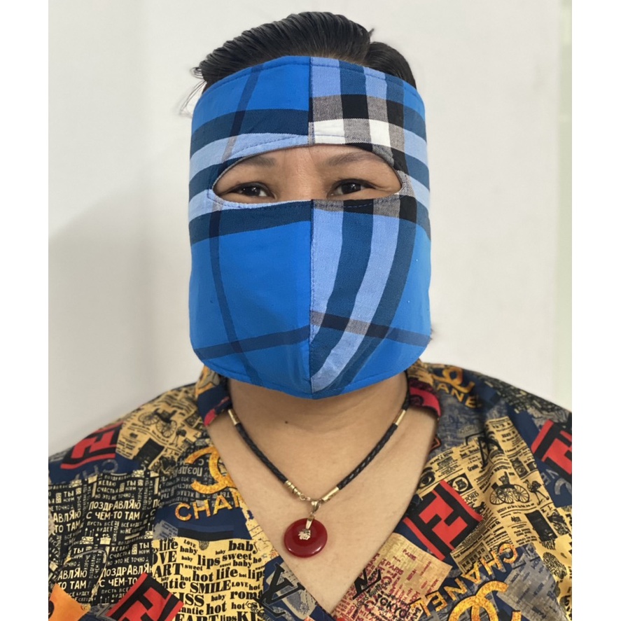 Khẩu trang ninja che kín mặt chống nắng hiệu quả chất cotton 3 lớp thoáng mát
