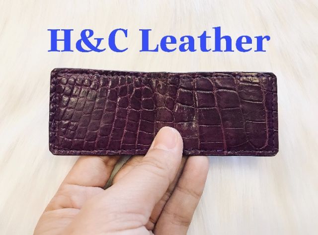 Hít nam châm kẹp tiền da cá sấu thật 100%