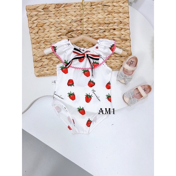 BIKINI BÉ GÁI, ĐỒ BƠI BÉ GÁI bộ liền thân kèm mũ HÌNH SỌC hàng cao cấp cho bé