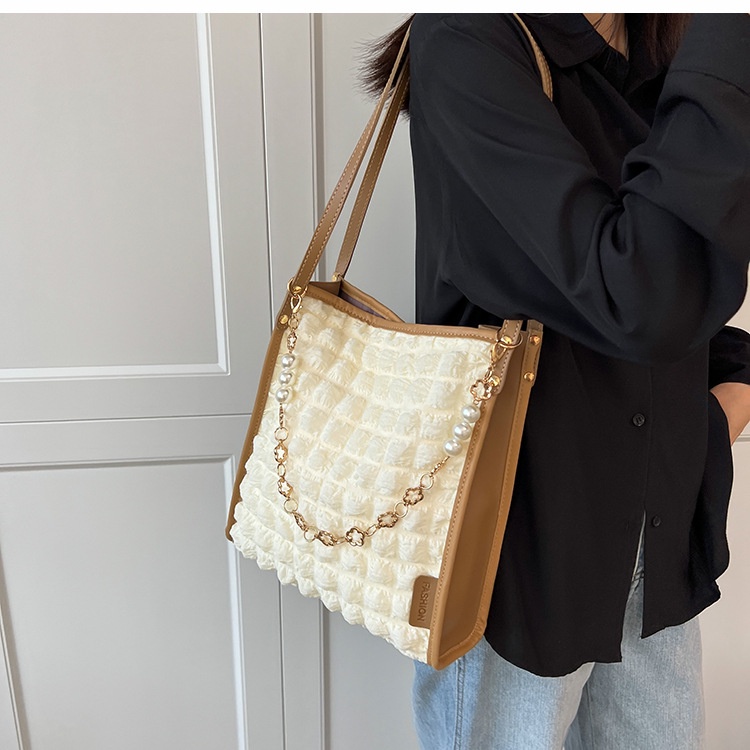 Túi Đeo Vai Cỡ Lớn Họa Tiết Kẻ Sọc Thời Trang Dễ Phối Đồ Cho Nữ