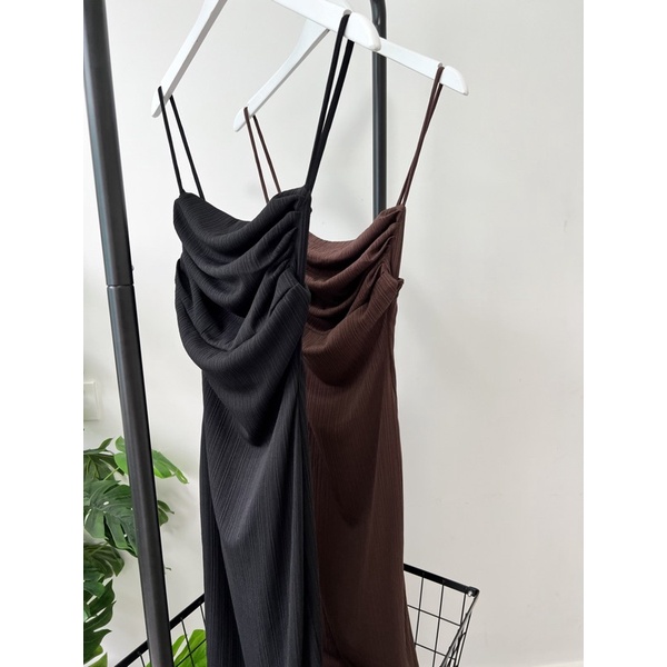 Đầm Body Maxi Cổ Đổ Thiết Kế Thun Gân Dày Dặn Lên Dáng Sang Trọng Sexy Tôn Dáng