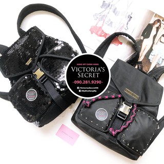 Balo thời trang đen kết cườm (25), dây rút đen KT 32x26x9cm - Hàng nhập Victoria's Secret