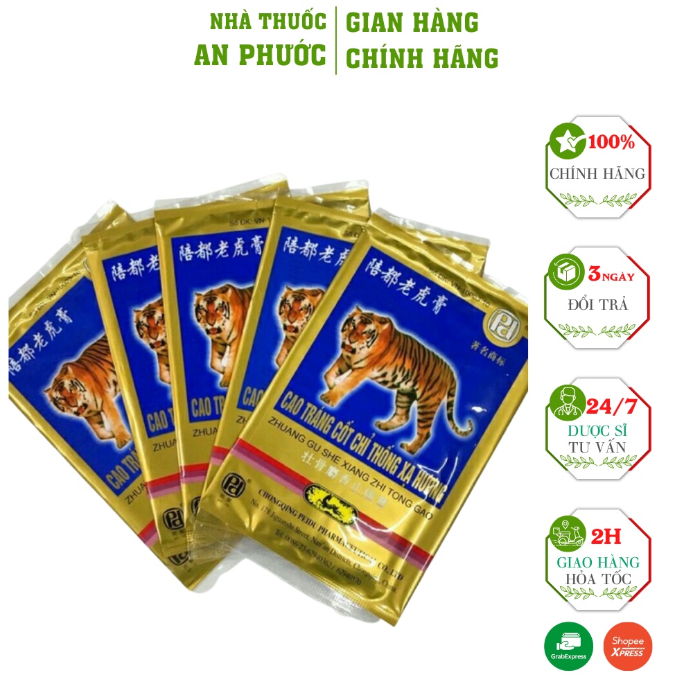 Dán Cọp Cao Thống Cốt   ⚡ CAM KẾT CHẤT LƯỢNG ⚡ Chỉ Thống Xạ Hương, làm giảm đau ,tăng cường lưu thông tuần hoàn máu