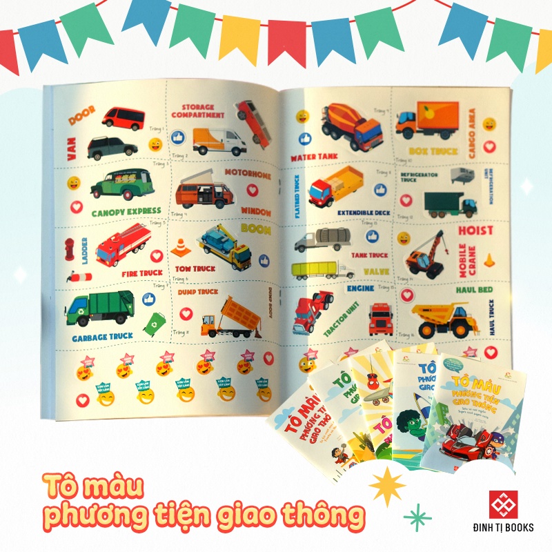 Sách - Tô màu phương tiện giao thông