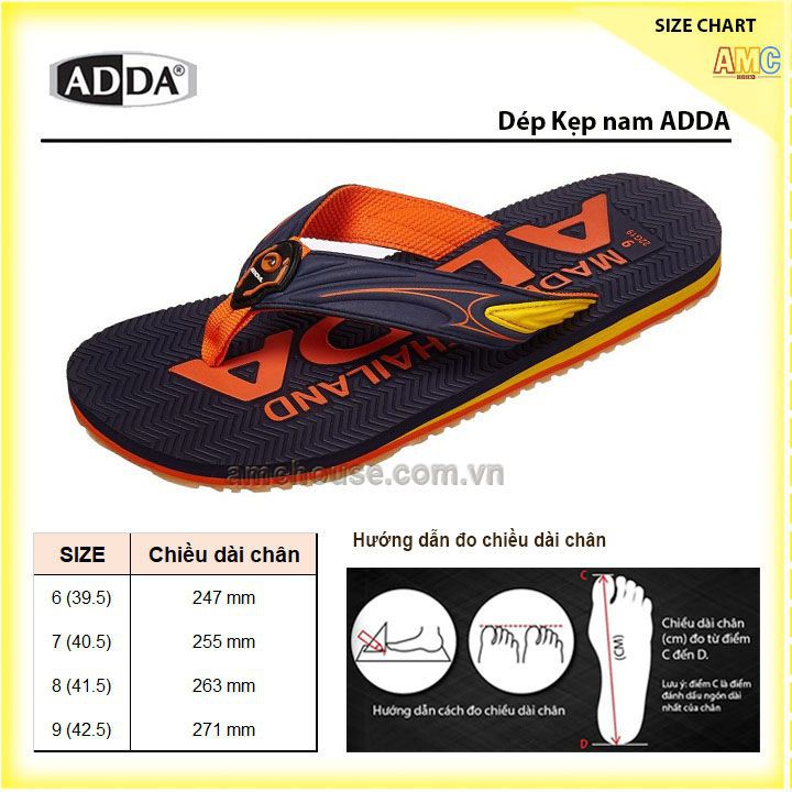 Dép nam Thái Lan ADDA xỏ ngón 62G09