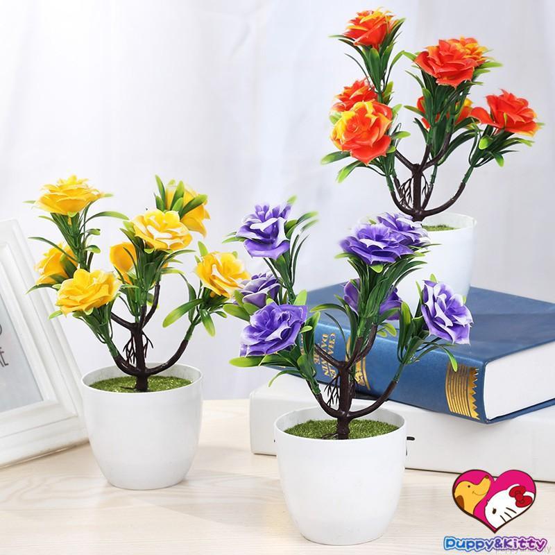 Hoa Hồng Giả Trang Trí Sân Vườn