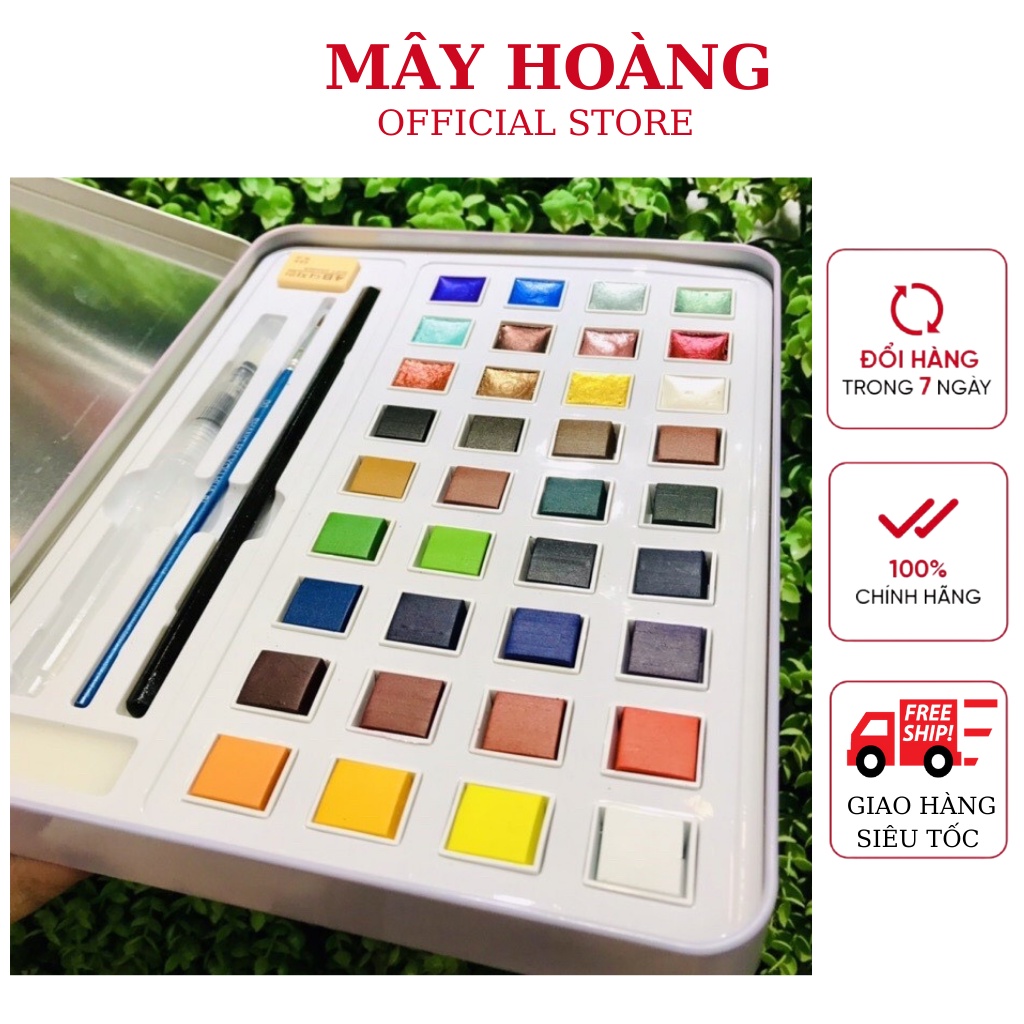 Màu nước sét 36 màu làm vân đá ,vẽ hoa, họa tiết móng tay