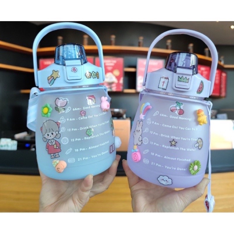 Bình nước 1,2 lít có vạch báo dành cho người lười uống nước - Bình đựng nước chính hãng